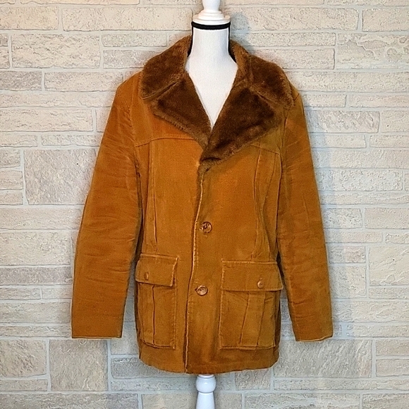Van Heusen Other - VTG 70s Corduroy Sherpa Coat Van Heusen